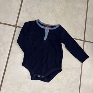 373. 7 For All Mankind Blue Long Sleeve Shirt Size 3-6 months